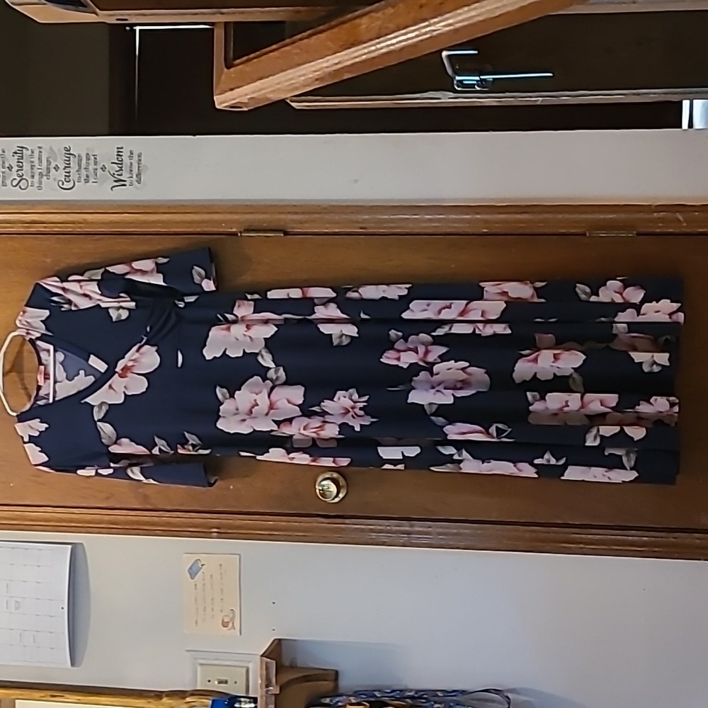 Hello miz Blue Floral Maxi dress Woman's Medium
